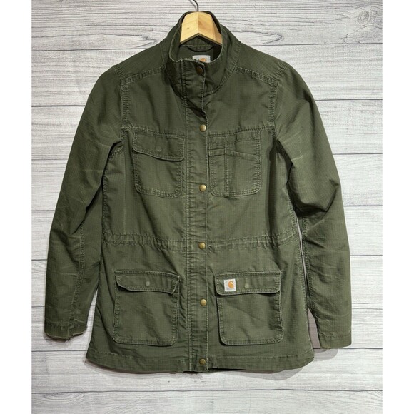 Carhartt Women’s Smithville Jacket Size SMALL  Army Green Utility - Picture 1 of 14